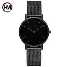 将图片加载到图库查看器，Japan Quartz Movement High Quality 36mm hannah Martin Women Stainless Steel Mesh Rose Gold Waterproof Ladies Watch Dropshipping