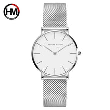 将图片加载到图库查看器，Japan Quartz Movement High Quality 36mm hannah Martin Women Stainless Steel Mesh Rose Gold Waterproof Ladies Watch Dropshipping