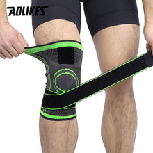 将图片加载到图库查看器，AOLIKES 1PCS 2019 Knee Support Professional Protective Sports Knee Pad Breathable Bandage Knee Brace Basketball Tennis Cycling