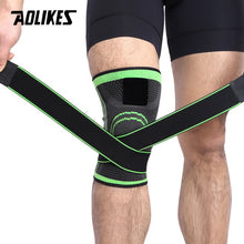 将图片加载到图库查看器，AOLIKES 1PCS 2019 Knee Support Professional Protective Sports Knee Pad Breathable Bandage Knee Brace Basketball Tennis Cycling