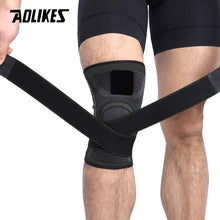 将图片加载到图库查看器，AOLIKES 1PCS 2019 Knee Support Professional Protective Sports Knee Pad Breathable Bandage Knee Brace Basketball Tennis Cycling