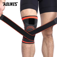 将图片加载到图库查看器，AOLIKES 1PCS 2019 Knee Support Professional Protective Sports Knee Pad Breathable Bandage Knee Brace Basketball Tennis Cycling