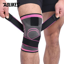 将图片加载到图库查看器，AOLIKES 1PCS 2019 Knee Support Professional Protective Sports Knee Pad Breathable Bandage Knee Brace Basketball Tennis Cycling