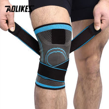 将图片加载到图库查看器，AOLIKES 1PCS 2019 Knee Support Professional Protective Sports Knee Pad Breathable Bandage Knee Brace Basketball Tennis Cycling