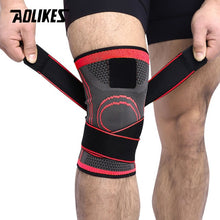 将图片加载到图库查看器，AOLIKES 1PCS 2019 Knee Support Professional Protective Sports Knee Pad Breathable Bandage Knee Brace Basketball Tennis Cycling