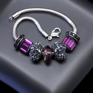 Bracelet "BeCharmed Pavé Mini V" with Swarovski™ beads
